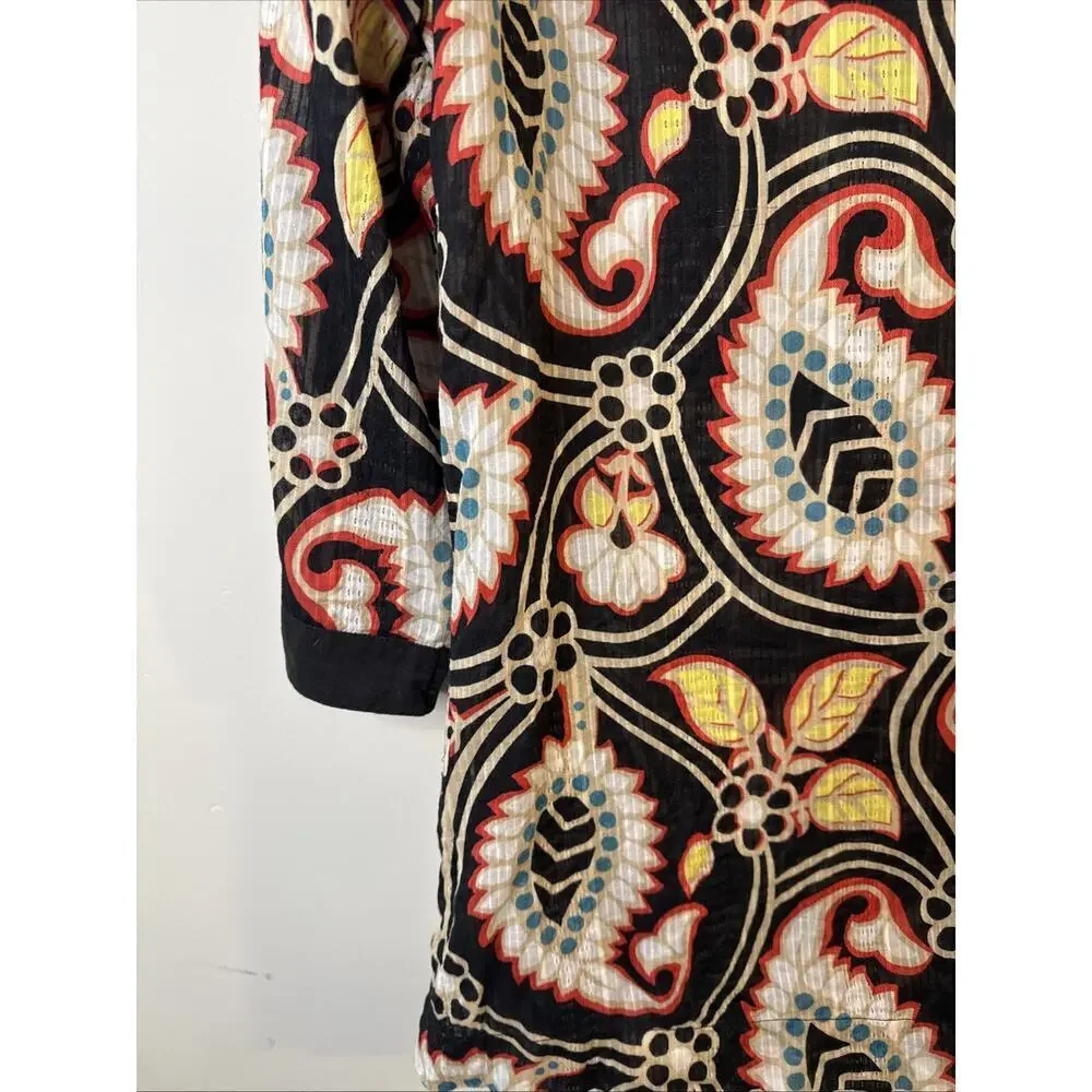 Tommy Hilfiger‎ Paisley Sheer Tunic 3/4 Sleeves 2x - Picture 6 of 11